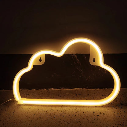 Cloud Sign Neon Light - Warm - VITALS Demo Store