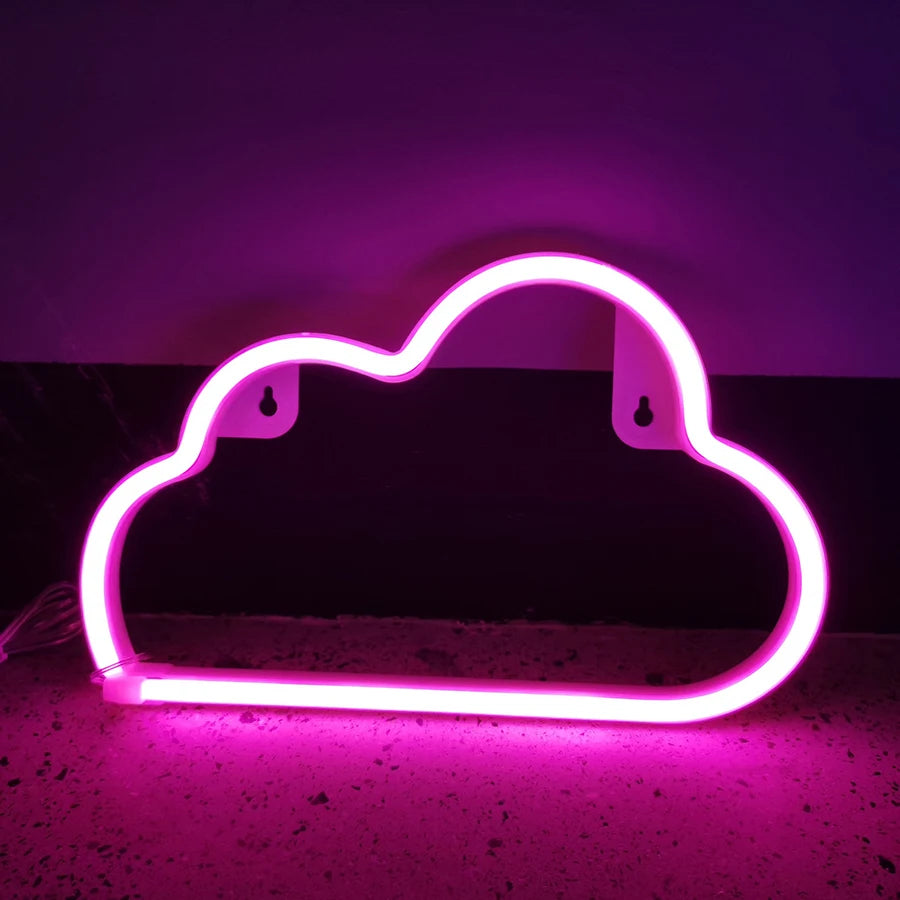 Cloud Sign Neon Light - Pink - VITALS Demo Store