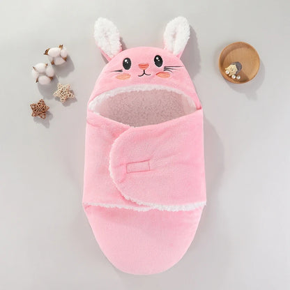 Soft Baby Sleeping Bag | Cartoon Cocoon - Pink-rabbit / 6M - VITALS Demo Store