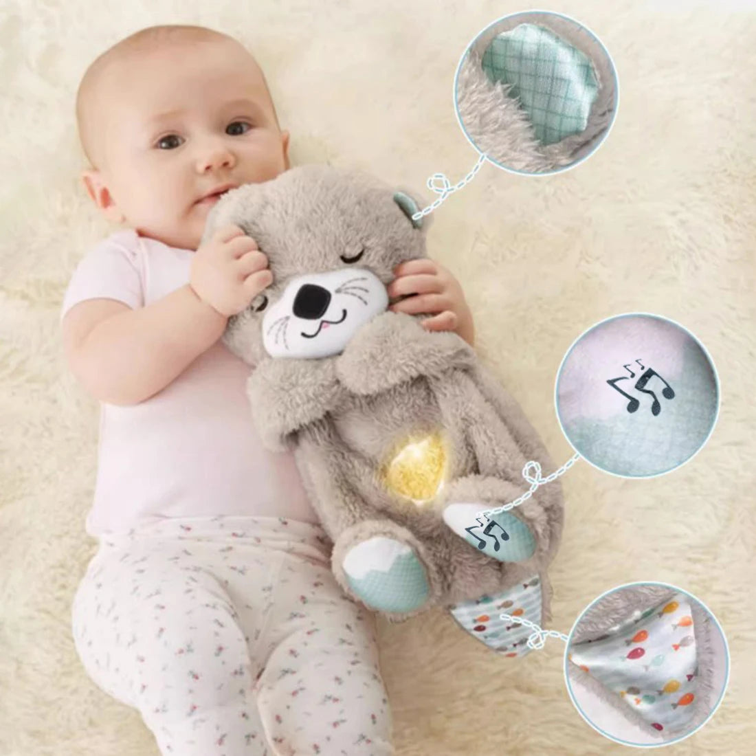 Breathing Otter Baby Plush Toy - VITALS Demo Store