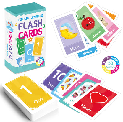 58pcs Alphabet Number Shape Flashcards - 02 - VITALS Demo Store