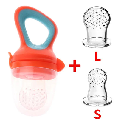 Silicone Baby Fruit Feeder - orange 3pc set - VITALS Demo Store