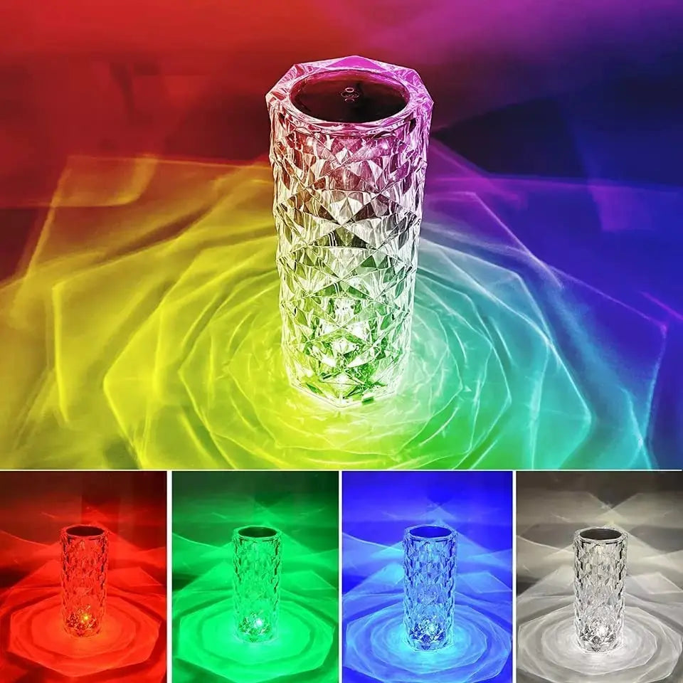 Rechargeable 16 Colors RGB Rose LED Night Light - VITALS Demo Store