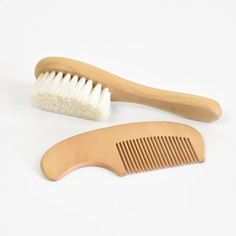 Pure Wool Baby Hairbrush & Comb Set - VITALS Demo Store