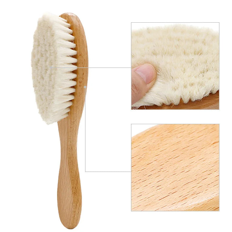 Pure Wool Baby Hairbrush & Comb Set - VITALS Demo Store