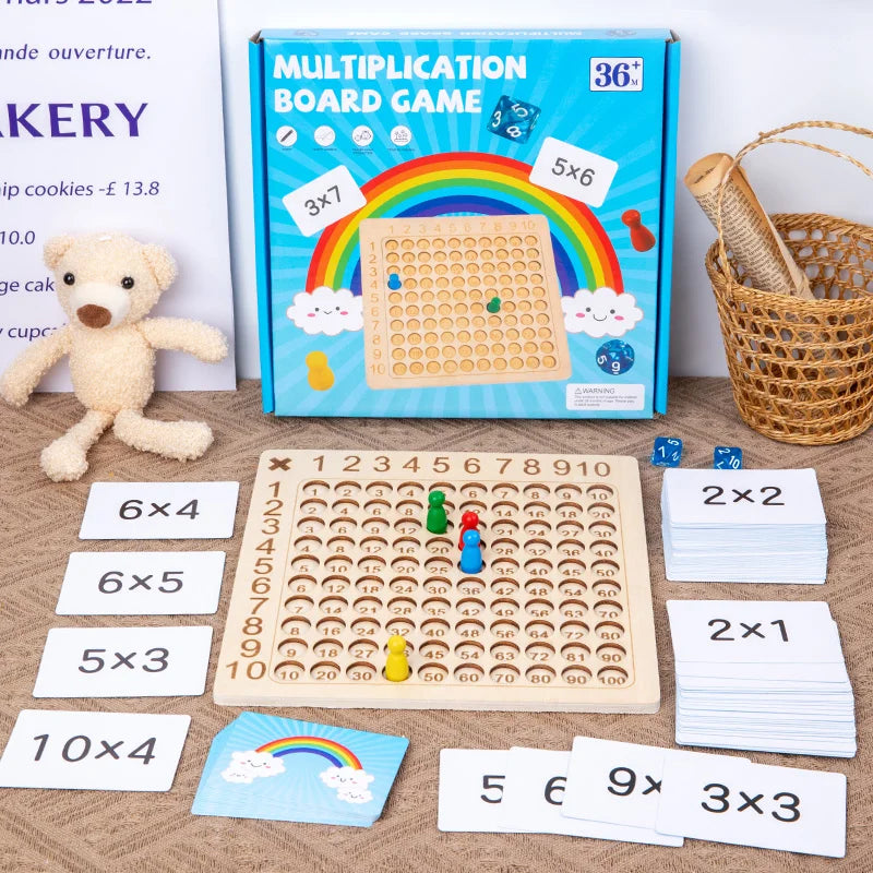 Multiplication Board Game Educational Toy - N23C2-With Box - VITALS Demo Store