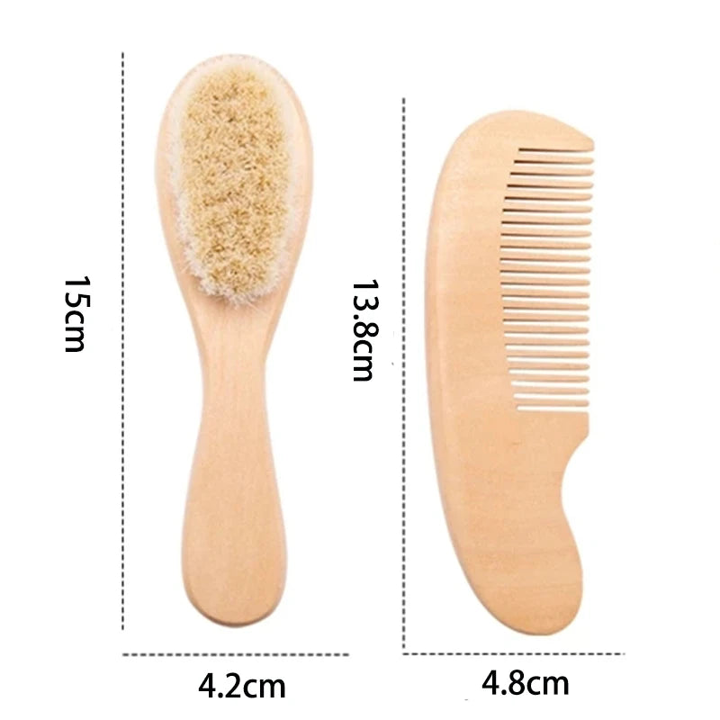 Pure Wool Baby Hairbrush & Comb Set - VITALS Demo Store