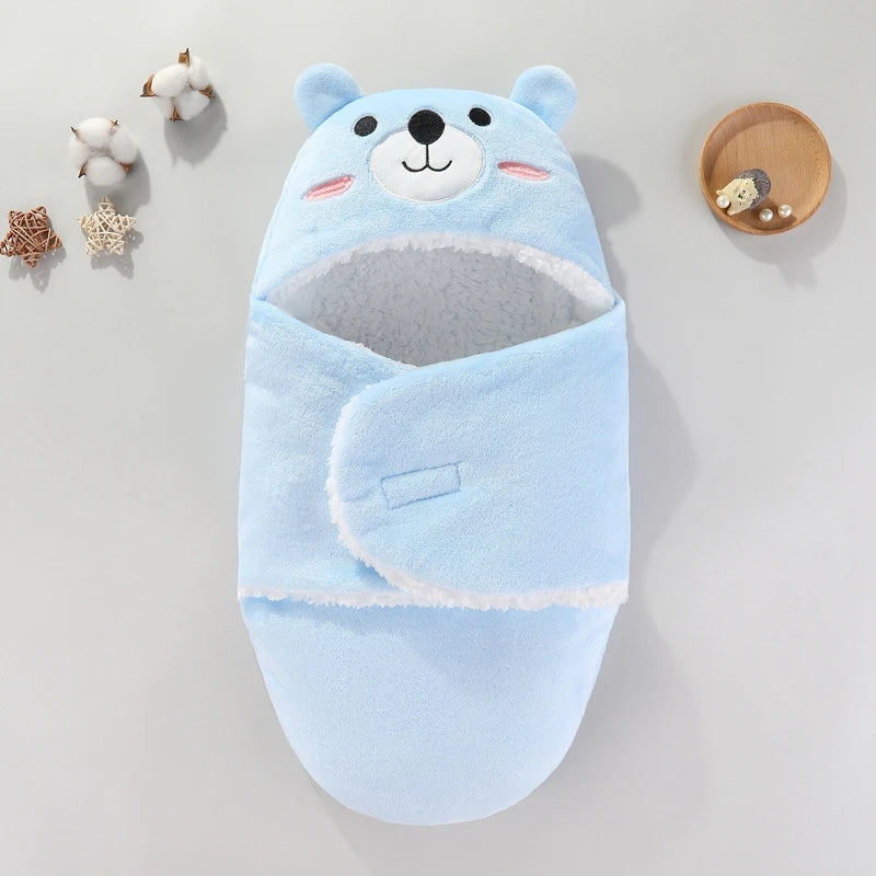 Soft Baby Sleeping Bag | Cartoon Cocoon - Blue-bear / 9M - VITALS Demo Store