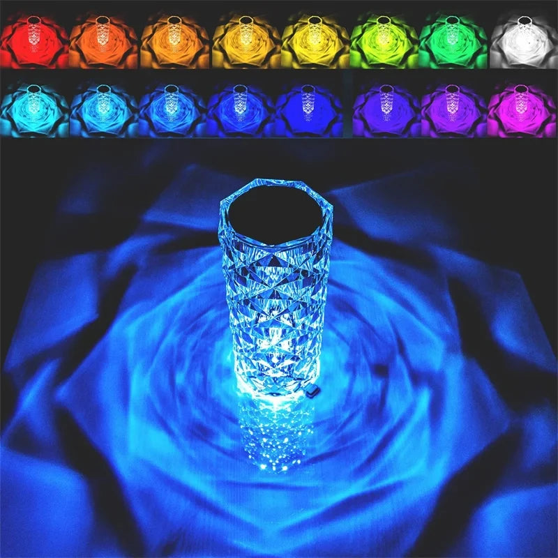 Rechargeable 16 Colors RGB Rose LED Night Light - VITALS Demo Store