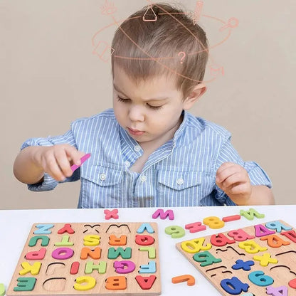 Colorful Alphabet Number Wooden Puzzles - VITALS Demo Store