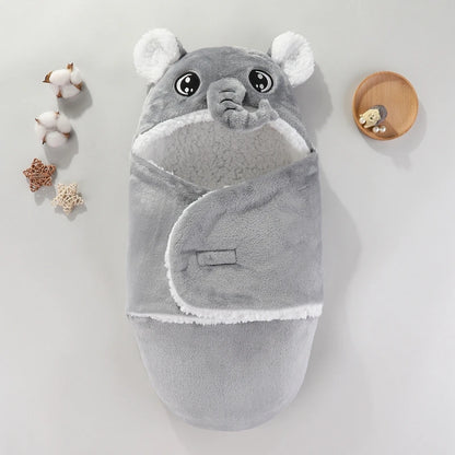 Soft Baby Sleeping Bag | Cartoon Cocoon - Gray-elephant / 6M - VITALS Demo Store