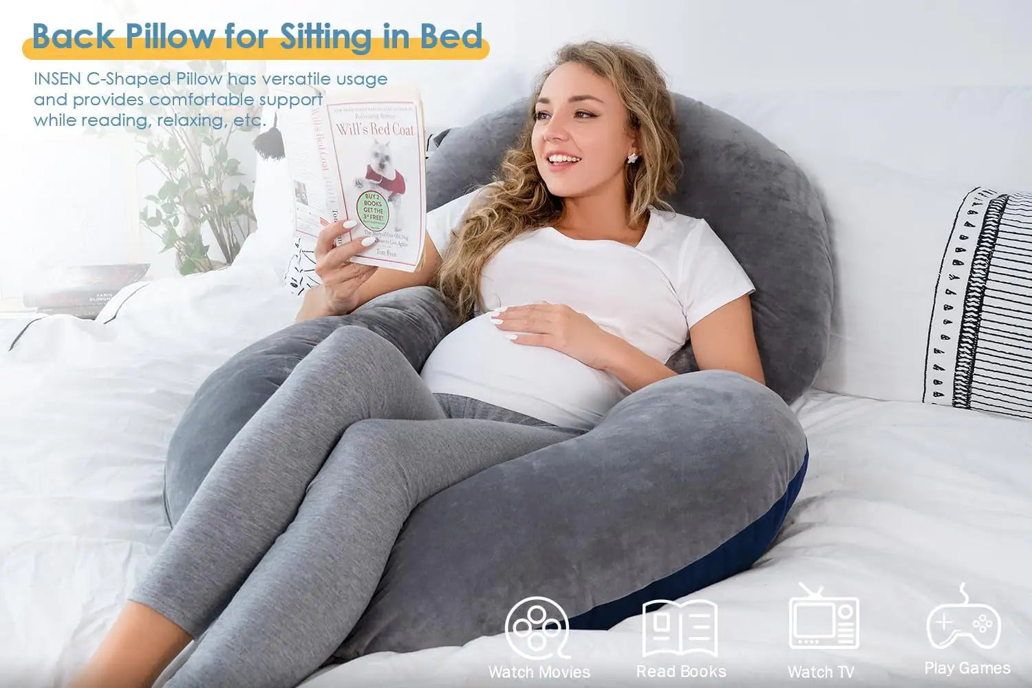 C-Shaped Body Pregnancy Pillow - RIT VITAL DEMO STORE